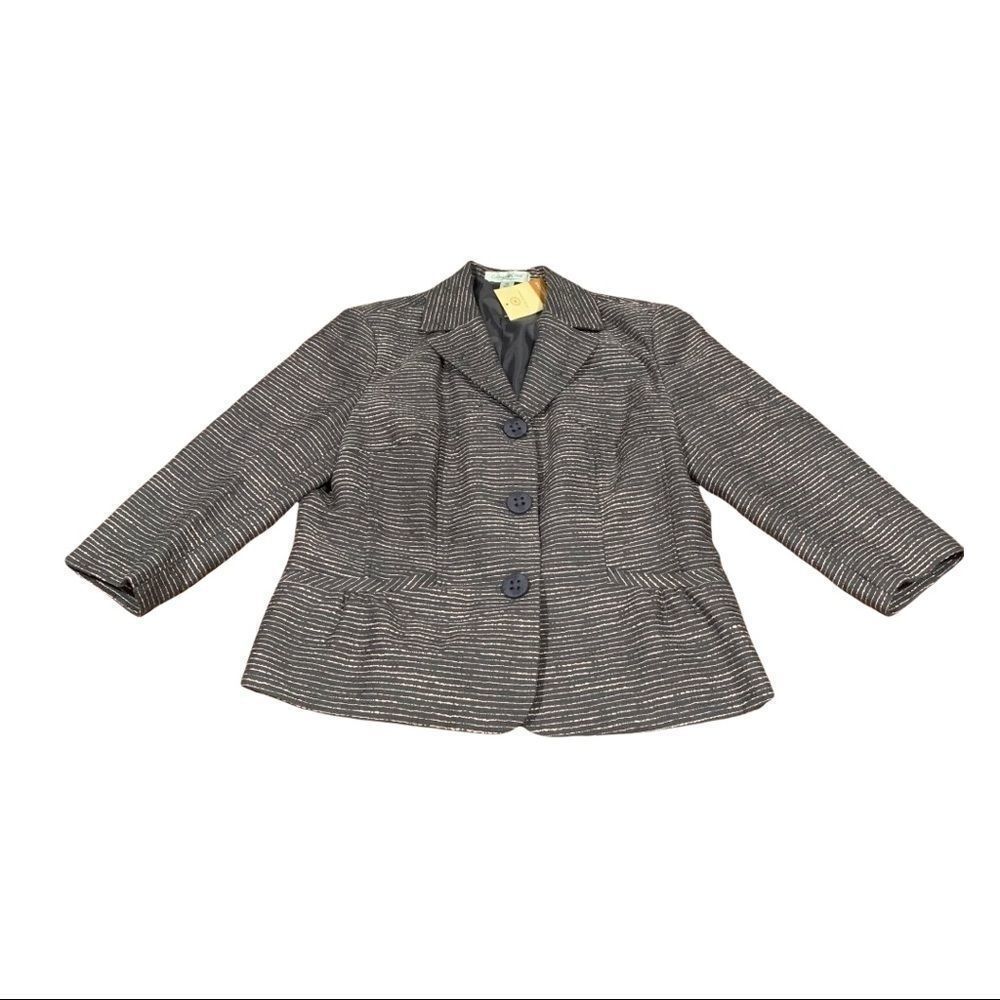 COLDWATER CREEK Grey Women’s Petite Wool Blend Jacket PS